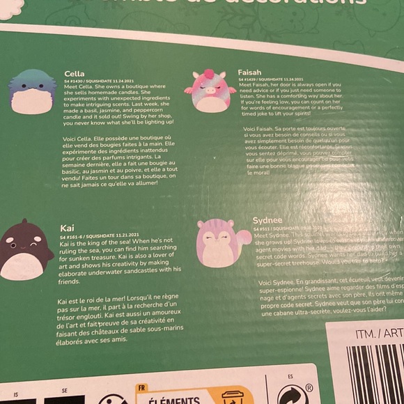 NEW Squishmallow Ornament Set - Picture 3 of 3